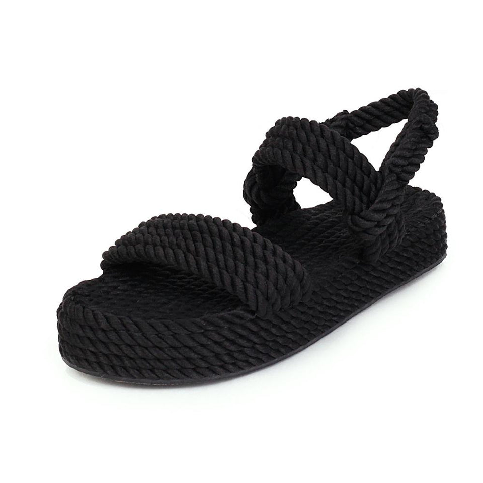 2020 New Summer Women Flat Sandals Rope Female Beach Shoes Wedge Shoes High Heel Comfortable Platform Sandals Sandalia Feminina