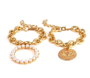 Exaggerated Charm Pearl Crab Pendant Bracelet Fashion Summer Jewelry for Women Ladies Cuff Bracelets Bangles Female Gifts