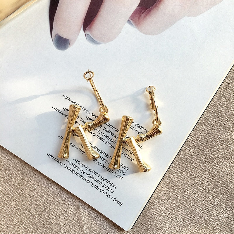 A~Z gold hoop earrings for girls