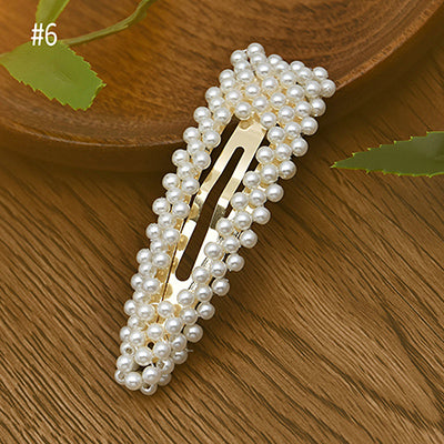 Acrylic Imitation Pearl Women Barrettes Elegant for female girl Hair Clip Hairgrips Hair Accessories