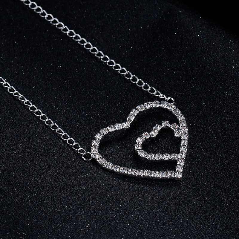 Silver Rhinestone Crystal Body Chain