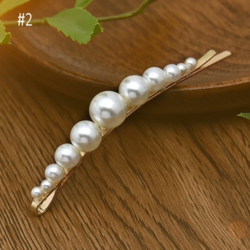 Acrylic Imitation Pearl Women Barrettes Elegant for female girl Hair Clip Hairgrips Hair Accessories