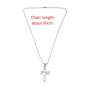 JESUS CROSS Fashion Pendant Necklace Jewelry Stainless Steel Chain