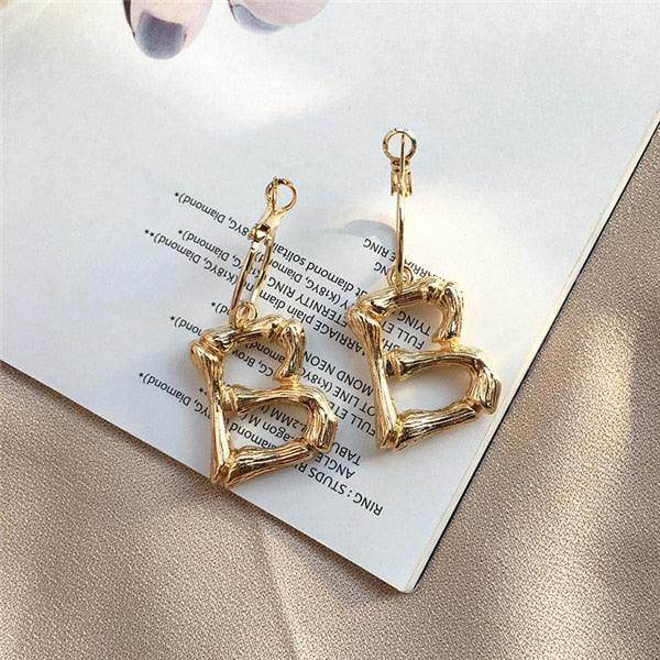 A~Z gold hoop earrings for girls