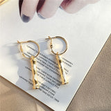 A~Z gold hoop earrings for girls