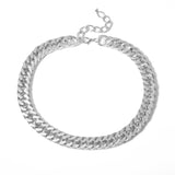 Punk Hip Hop Curb Cuban Thick Short Choker Necklace Men Simple Minimalist Chunky Collar Necklace