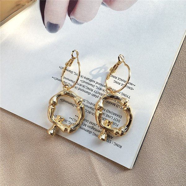 A~Z gold hoop earrings for girls