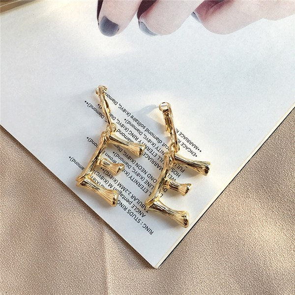 A~Z gold hoop earrings for girls
