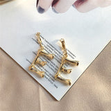 A~Z gold hoop earrings for girls