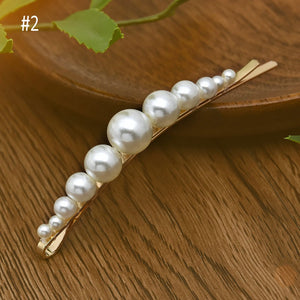 Acrylic Imitation Pearl Women Barrettes Elegant for female girl Hair Clip Hairgrips Hair Accessories