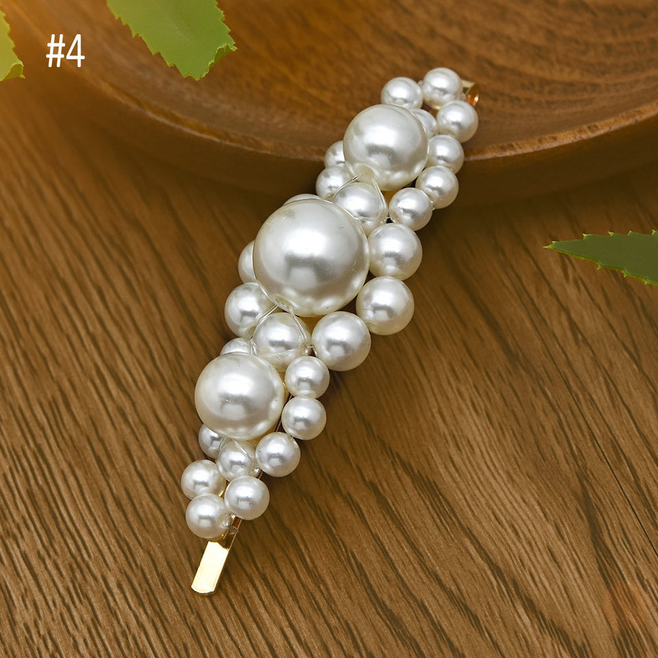 Acrylic Imitation Pearl Women Barrettes Elegant for female girl Hair Clip Hairgrips Hair Accessories