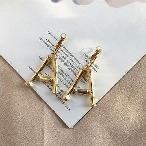 A~Z gold hoop earrings for girls