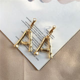 A~Z gold hoop earrings for girls