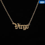 12 Zodiac Letter Constellations Pendants Necklace
