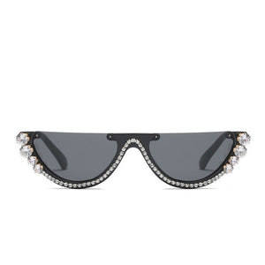 Cat Eye Sunglasses Women Luxury Brand glasses Metal jewel with Rhinestone Decoration Cat Eyes Sun glasses Vintage Shades Oculos