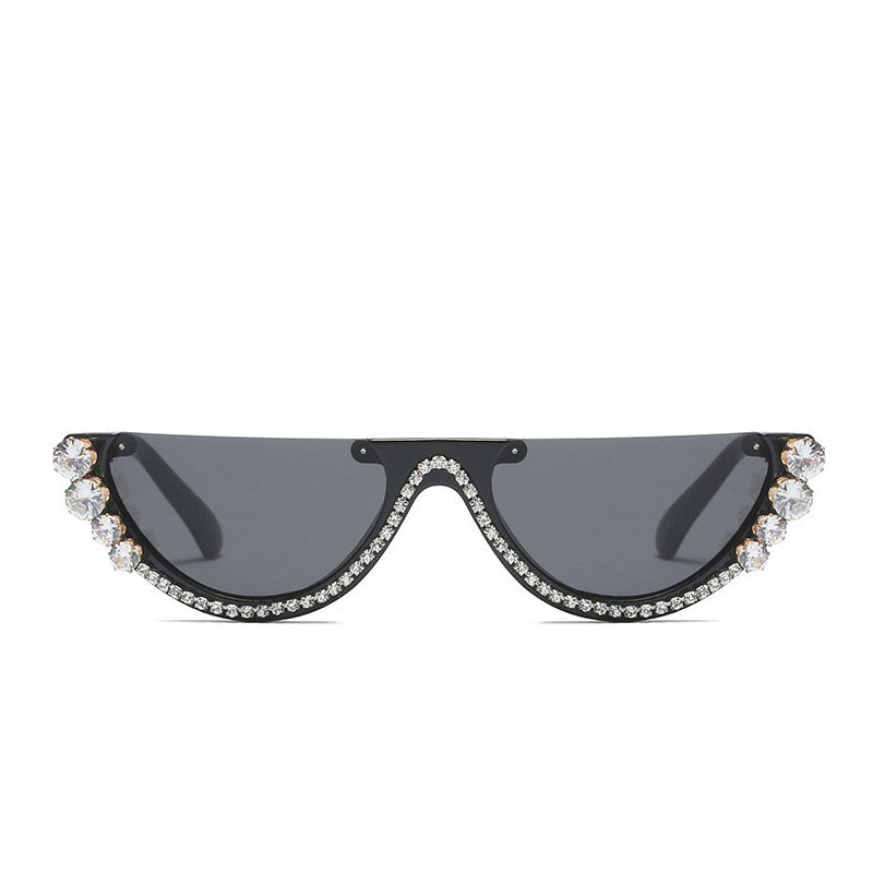 Cat Eye Sunglasses Women Luxury Brand glasses Metal jewel with Rhinestone Decoration Cat Eyes Sun glasses Vintage Shades Oculos