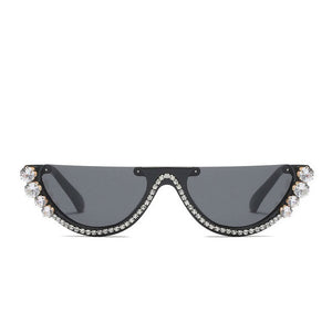 Cat Eye Sunglasses Women Luxury Brand glasses Metal jewel with Rhinestone Decoration Cat Eyes Sun glasses Vintage Shades Oculos