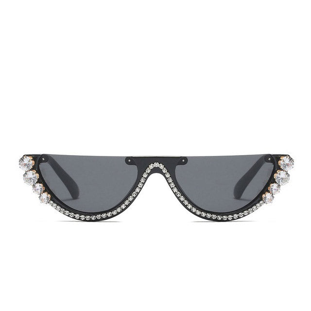 Cat Eye Sunglasses Women Luxury Brand glasses Metal jewel with Rhinestone Decoration Cat Eyes Sun glasses Vintage Shades Oculos