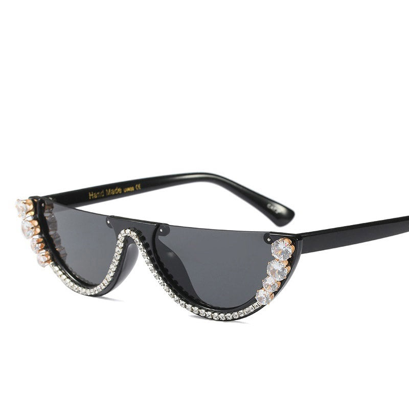 Cat Eye Sunglasses Women Luxury Brand glasses Metal jewel with Rhinestone Decoration Cat Eyes Sun glasses Vintage Shades Oculos
