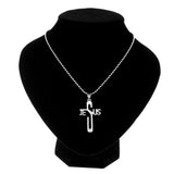 JESUS CROSS Fashion Pendant Necklace Jewelry Stainless Steel Chain