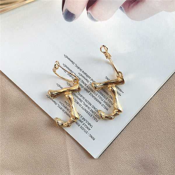 A~Z gold hoop earrings for girls