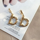 A~Z gold hoop earrings for girls