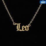 12 Zodiac Letter Constellations Pendants Necklace