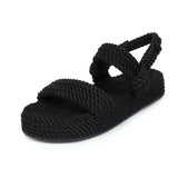 2020 New Summer Women Flat Sandals Rope Female Beach Shoes Wedge Shoes High Heel Comfortable Platform Sandals Sandalia Feminina