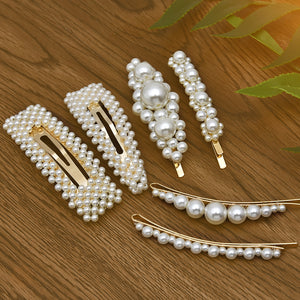Acrylic Imitation Pearl Women Barrettes Elegant for female girl Hair Clip Hairgrips Hair Accessories