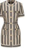 New High end Temperament Dress Sequins Sleeveless Dress Dress Woolen Cloth Hip Wrapped Dress for Women