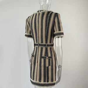 New High end Temperament Dress Sequins Sleeveless Dress Dress Woolen Cloth Hip Wrapped Dress for Women