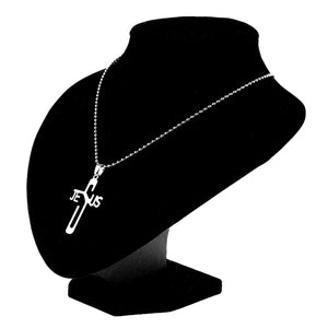 JESUS CROSS Fashion Pendant Necklace Jewelry Stainless Steel Chain