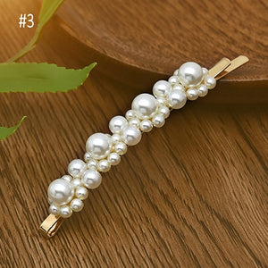 Acrylic Imitation Pearl Women Barrettes Elegant for female girl Hair Clip Hairgrips Hair Accessories