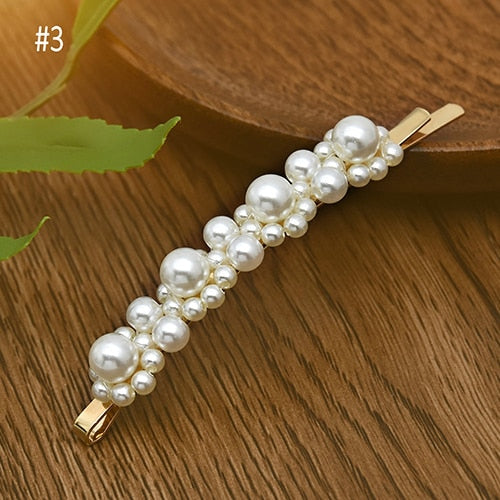 Acrylic Imitation Pearl Women Barrettes Elegant for female girl Hair Clip Hairgrips Hair Accessories