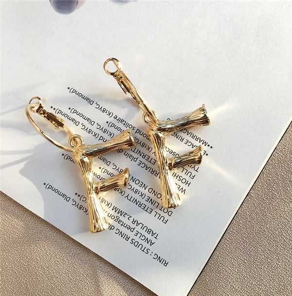 A~Z gold hoop earrings for girls