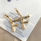 A~Z gold hoop earrings for girls