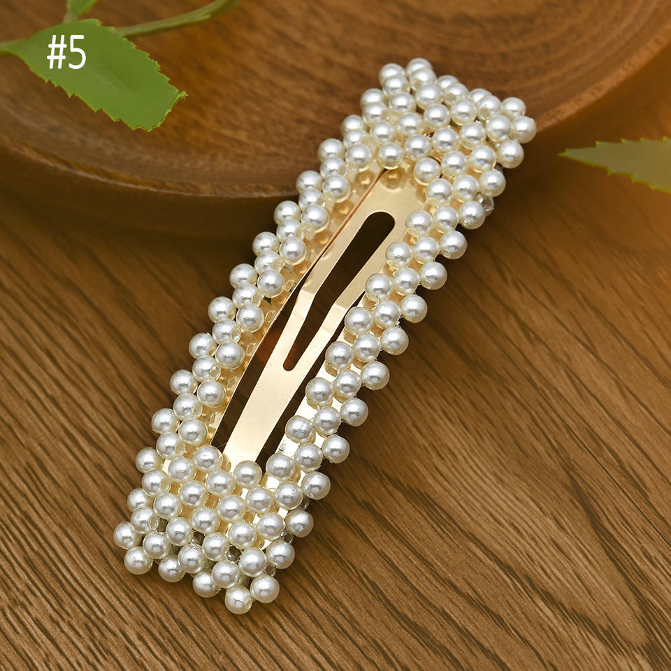 Acrylic Imitation Pearl Women Barrettes Elegant for female girl Hair Clip Hairgrips Hair Accessories
