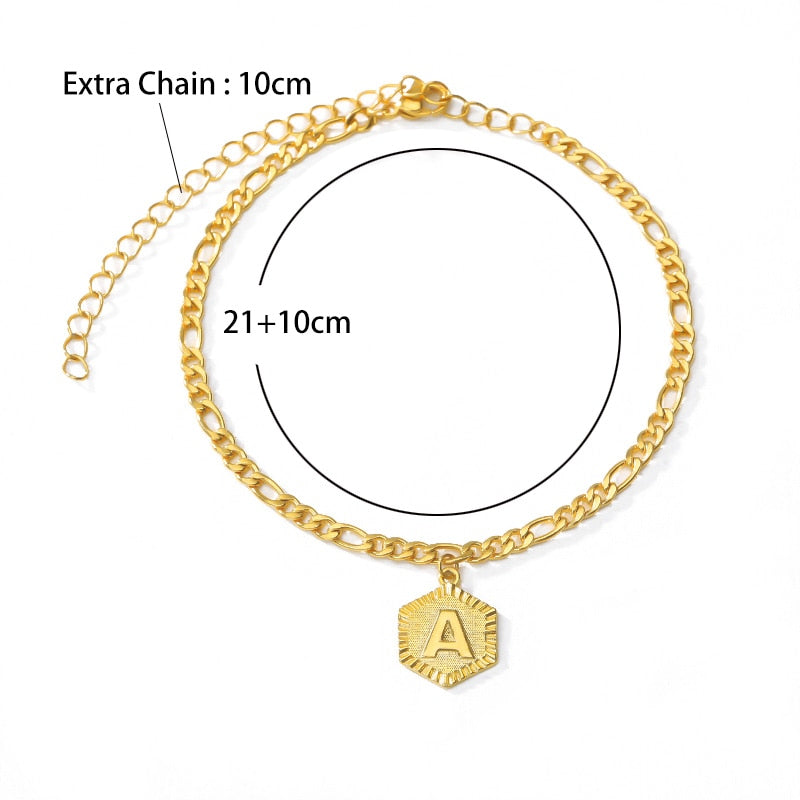 Anklet For Women A-Z Initial Letter
